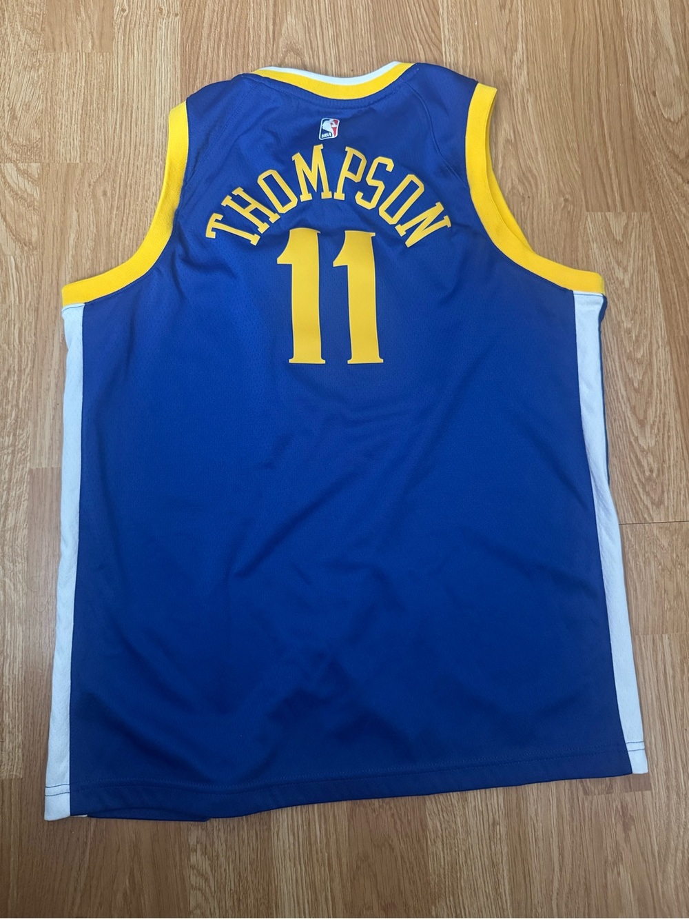 Nike Blue and Yellow Basketball Jersey - Thompson #11